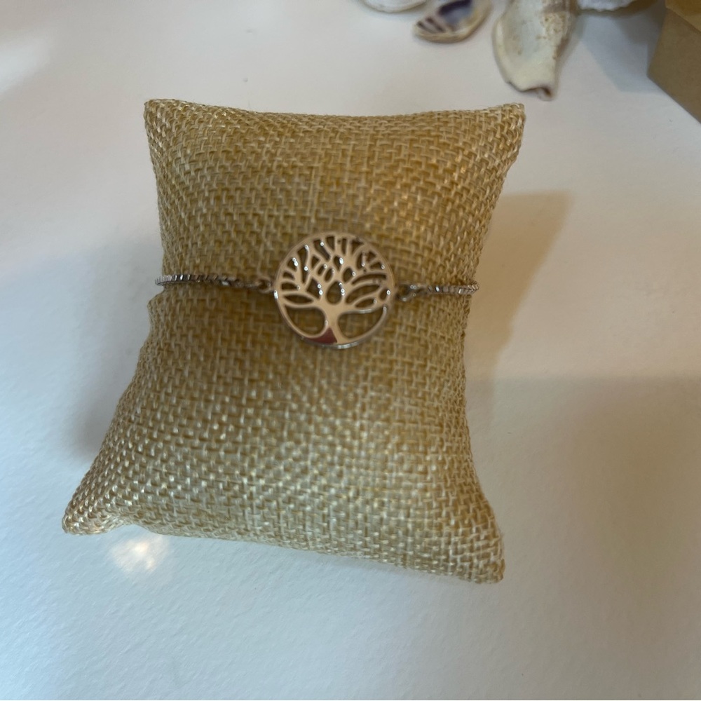 “Tree of Life” Sterling Silver Bracelet w/ Adjustable Clasp